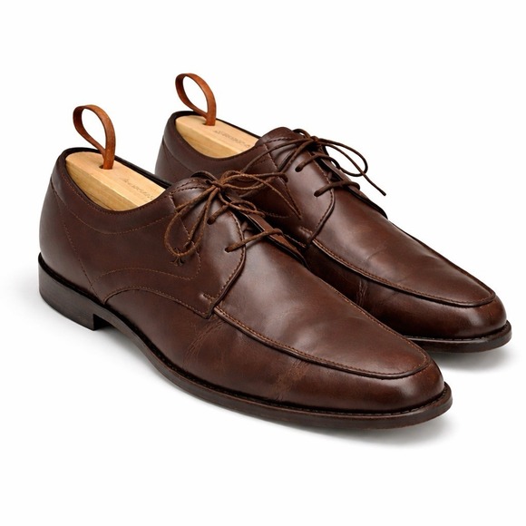 Tod's Men's Leather Derby Dress Shoes Brown Italy Apron Toe US 11.5‎